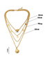 Fashion Gold Alloy Shell Love Multi-layer Necklace