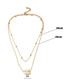 Fashion Gold Conch String Gold Bead Multi-layer Alloy Necklace
