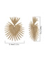 Fashion Gold Heart-shaped Fan-shaped Fringe Geometric Earrings