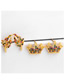 Fashion Branch Color Zirconium Crown Twig Earrings