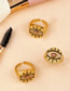 Fashion Gold Open Eye With Zircon Ring