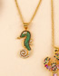 Fashion Seahorse Lobster Sea Horse Zircon Necklace