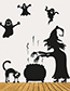 Fashion Multicolor Kst-5 Halloween Witch Ghost Wall Sticker
