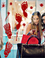 Fashion Multicolor Sk31008 Halloween Blood Hand Blood Footprint Haunted House Wall Sticker