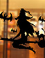 Fashion Multicolor Kst-30 Halloween Witch Broom Bat Wall Sticker