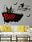 Fashion Multicolor 3041 Halloween Witch Can Remove Pvc Wall Sticker