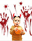 Fashion Multicolor 31006 Halloween Blood Handprint Removable Pvc Wall Sticker