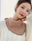 Fashion Double-sided Triangle Beige + Coffee Double-knit Wool Scarf