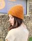 Fashion Mohair Orange Knitted Wool Cap