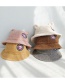 Fashion Lamb Hair Labeling Ear Dark Gray Lamb Cashmere Rabbit Ears Fisherman Hat