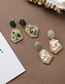 Fashion Green Irregular Crystal Earrings