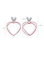Fashion Green Size Geometric Line Heart Shaped Earrings