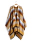 Color Striped Imitation Cashmere Shawl Cloak