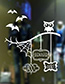 Fashion White Kst-20 Halloween Tree Branch Owl Wall Sticker