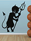 Fashion Black Kst-59 Halloween Angry Cat Beauty Wall Sticker