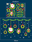 Fashion Color Xh6254 Christmas Wreath Wall Sticker