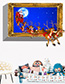 Fashion Color Ks66263d Three-dimensional Christmas Deer Wall Sticker