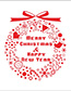 Fashion White Xmas04 Gift Snowflake Wind Chime Christmas Tree Wall Sticker