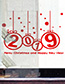 Fashion Red Ss-25 Christmas Wall Sticker