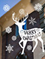 Fashion Multicolor Sk-j-6040 Christmas Snowflake Elk Static Sticker