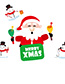 Fashion Color Xh6250 Santa Claus Wall Sticker