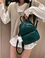 Fashion Green Splicing Frosted Label Nylon Cloth Backpack