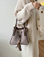 Fashion Gray Woolen Fringed Shoulder Bag