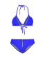 Blue Zipper Bikini Two-piece