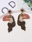 Fashion Color Animal Woodpecker Earrings