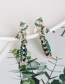 Fashion Green Zircon Earrings With Leaves