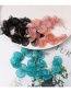 Fashion Black Chiffon Flower Contrast Stud Earrings