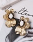 Fashion White Alloy Flower Earrings