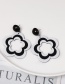 Fashion Black + White Acrylic Flower Earrings