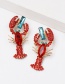 Fashion Red Lobster Earrings