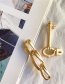 Fashion Love Money (dumb Gold) Geometric Lock Key Pin Chain Brooch