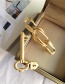 Fashion Chain Clause (dumb Gold) Geometric Lock Key Pin Chain Brooch