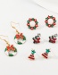 Fashion Color Cartoon Snowflakes Bell Christmas Tree Earrings