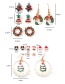 Fashion Gold Cartoon Snowflakes Bell Christmas Tree Earrings