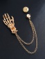 Fashion Silver Alloy Diamond Studded Ghost Hand Brooch