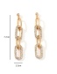 Fashion Gold Chain Ring Stud Earrings