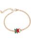 Fashion Golden Bell Santa Claus Elk Gift Christmas Necklace Earring Set