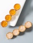 Fashion Orange Alloy Rice Drill Hair Clip