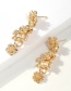 Fashion Gold Alloy Flower Earrings