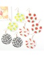 Fashion Zebra Pattern Fruit Print Acrylic Round Earrings