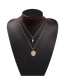 Fashion Gold Alloy Diamond Shell Multi-layer Necklace