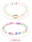Fashion Color Alloy Shell Beaded Bracelet