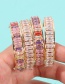 Fashion Gold Color Drill Copper Inlaid Zircon C-shaped Earrings