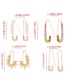 Fashion Regular Color Diamond Alloy Diamond Letter Pin Stud Earrings