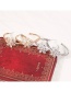 Fashion White K Copper Inlaid Zircon C-shaped Earrings