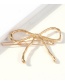 Fashion Gold Alloy Bow Hair Clip